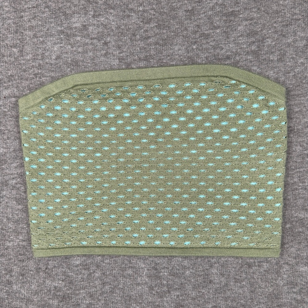 Aerie Tube Top Womens M Green Strapless Cropped Gorpcore Boho Layering Casual